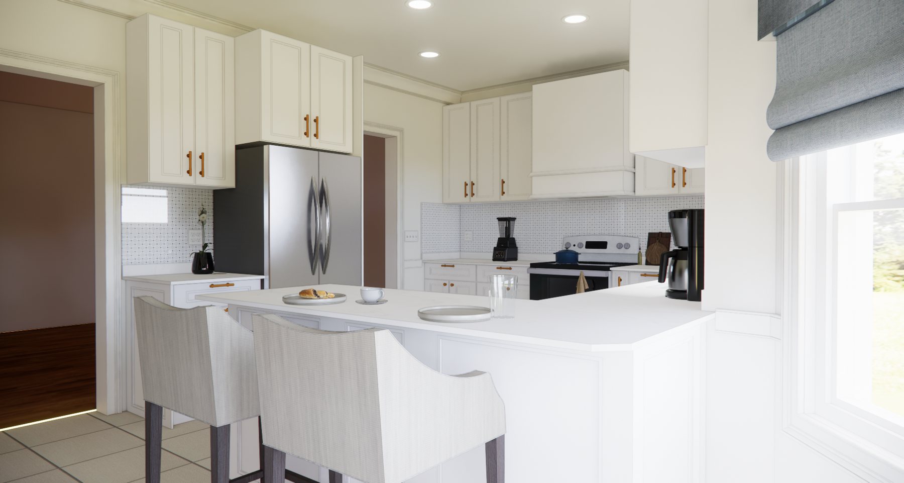Surrey Path kitchen rendering 2 of 9