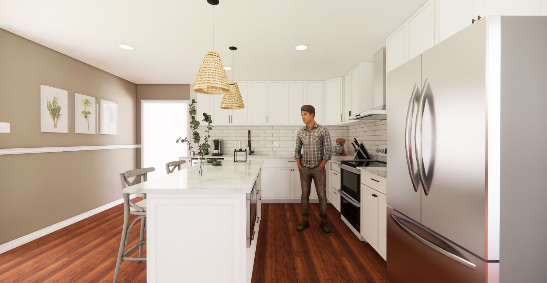 London Court kitchen rendering 8 of 15