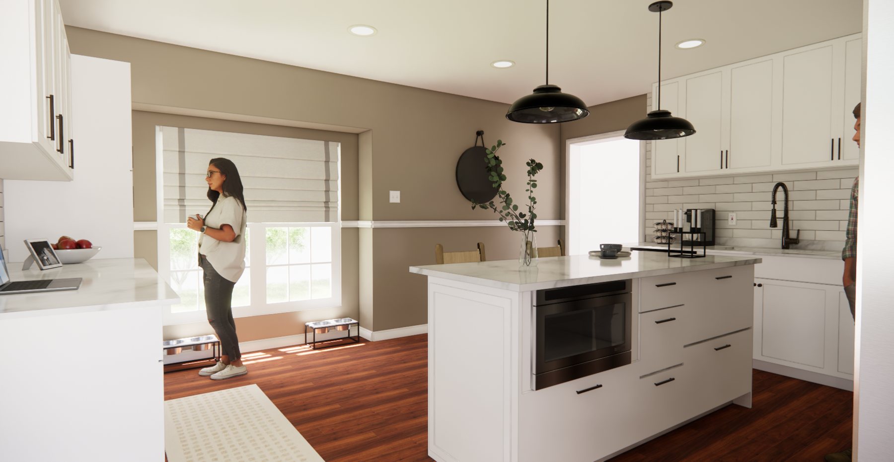 London Court kitchen rendering 12 of 15