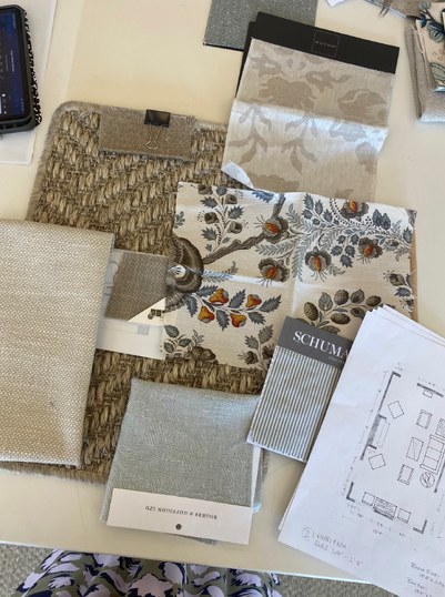 Fabric and furnishing selections for the house