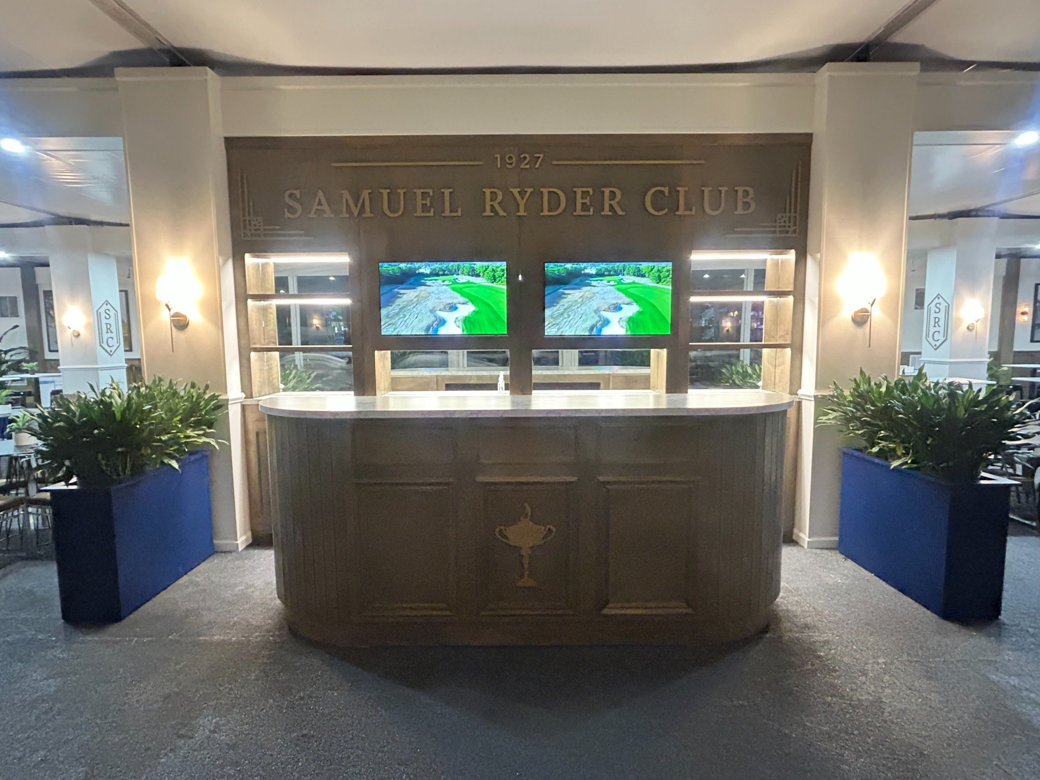 Completed Samuel Ryder Club reception desk
